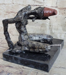 Grotesque Evil Monster Zombie Nude Figure Bronze Sculpture Statue Original Art
