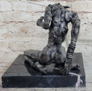 Grotesque Evil Monster Zombie Nude Figure Bronze Sculpture Statue Original Art