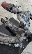 Grotesque Evil Monster Zombie Nude Figure Bronze Sculpture Statue Original Art