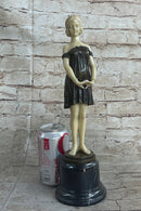 Bronze Sculpture Signed Chiparus Faux Figurine And Pure Statue Figurine Artwork