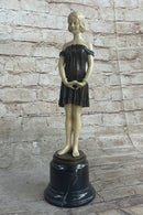 Bronze Sculpture Signed Chiparus Faux Figurine And Pure Statue Figurine Artwork