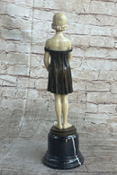 Bronze Sculpture Signed Chiparus Faux Figurine And Pure Statue Figurine Artwork
