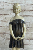 Bronze Sculpture Signed Chiparus Faux Figurine And Pure Statue Figurine Artwork