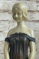 Bronze Sculpture Signed Chiparus Faux Figurine And Pure Statue Figurine Artwork
