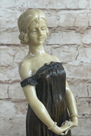 Bronze Sculpture Signed Chiparus Faux Figurine And Pure Statue Figurine Artwork