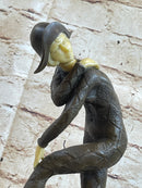 Signed D.H Chiparus Napoleon Dancer Bronze Marble Statue Sculpture Figurine Deco