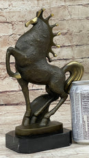 Signed Original Miguel Lopez Tang Horse Abstract Modern Bronze Sculpture Statue