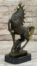 Signed Original Miguel Lopez Tang Horse Abstract Modern Bronze Sculpture Statue