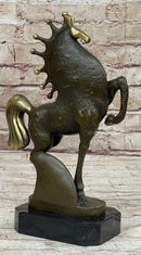 Signed Original Miguel Lopez Tang Horse Abstract Modern Bronze Sculpture Statue