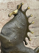 Signed Original Miguel Lopez Tang Horse Abstract Modern Bronze Sculpture Statue