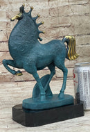 Abstract Modern Artwork Tang Horse Bronze Sculpture Marble Base Figurine Figure