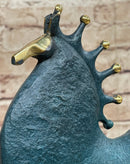 Abstract Modern Artwork Tang Horse Bronze Sculpture Marble Base Figurine Figure