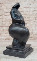 Hand Made Mother and Child in Green Patina by Botero Bronze Sculpture Statue