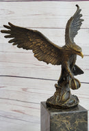 Hand Made American Bald Eagle by Milo Bookend Book End Museum Quality Bronze