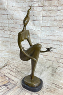 Modern Art Nude Abstract Female Bronze Sculpture Marble Base by Picasso Statue