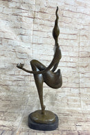 Modern Art Nude Abstract Female Bronze Sculpture Marble Base by Picasso Statue