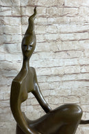 Modern Art Nude Abstract Female Bronze Sculpture Marble Base by Picasso Statue