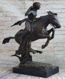 Frederic Remington CHEYENNE bronze statue-Native American Indian on horse