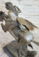 Frederic Remington CHEYENNE bronze statue-Native American Indian on horse