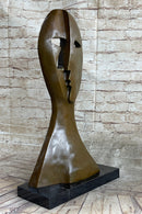 Picasso Cubism Two Faces Mask Bust Sculpture Statue Modern Art Decor Marble Base