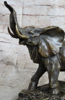 Bronze Metal Elephant Statue Sculpture Figure Figurine 12" x 14"