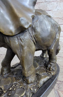 Bronze Metal Elephant Statue Sculpture Figure Figurine 12" x 14"