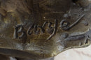 Hand Made Elephant Family Walking up The Hill Bronze Sculpture by Barye Figure