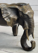 Bronze Metal Elephant Candy Dish Ashtray Original Art Sculpture Decor