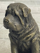 Shar Pei Puppy Dog Bronze Metal Sculpture Figurine Signed Original Art