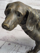 Dachshund Weiner Dog Bronze Metal Figure Figurine Sculpture Statue Decor Original Art 9" x 17"