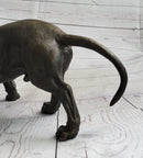 Dachshund Weiner Dog Bronze Metal Figure Figurine Sculpture Statue Decor Original Art 9" x 17"