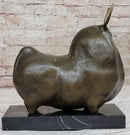 Large Dark Brown Patina Fighting Bull Modern Art by Botero Bronze Sculpture S