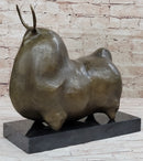 Large Dark Brown Patina Fighting Bull Modern Art by Botero Bronze Sculpture S
