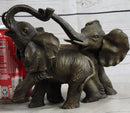 Baby Elephants Playing Hot Cast Bronze Metal Figurine Sculpture Statue Decor