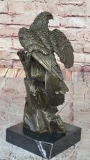 Regal Bronze Eagle Sculpture – Majestic Bird of Prey on Marble Base