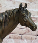 Horse at the Stable Bronze Sculpture Statue Equestrian Country Farm Decor Signed Art