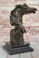 Bronze Horse Head Sculpture Stallion Bust Equestrian Original Milo