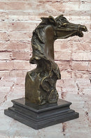 Bronze Horse Head Sculpture Stallion Bust Equestrian Original Milo
