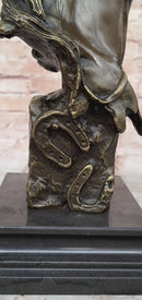 Bronze Horse Head Sculpture Stallion Bust Equestrian Original Milo