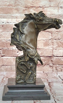 Bronze Horse Head Sculpture Stallion Bust Equestrian Original Milo