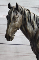 Clydesdale Horse Pony Bronze Metal Sculpture Statue Figure Decor on Marble Base