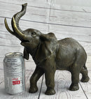 Elephant Bronze Metal Figurine Figure Sculpture Decor 11" x 13"