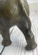 Elephant Bronze Metal Figurine Figure Sculpture Decor 11" x 13"