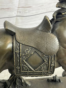 Saddled War Horse Working Equestrian Bronze Statue Sculpture after PJ Mene
