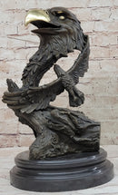 Hand Made Original Milo Eagle Falcon Head Genuine Bronze Sculpture Statue