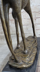 Hot Cast Bronze Metal Elephant Sculpture Statue Figure after Salvador Dali on Marble Base
