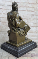 Michelangelo's Moses Bronze Statue Sculpture Figure Jewish Biblical Decor 13" x 7"
