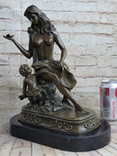 A FRENCH BRONZE MOTHER AND CHILD DEPICTING `CLOTILDE DE SURVILLE` BY GAUTHERIN