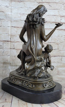 A FRENCH BRONZE MOTHER AND CHILD DEPICTING `CLOTILDE DE SURVILLE` BY GAUTHERIN