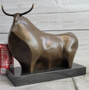 Abstract Modern Art Classic Botero Bull Handcrafted Bronze Sculpture Figurine